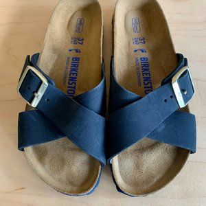 Birkenstock Siena II Soft Footbed Nubuck Leather in Midnight